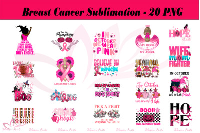 Breast Cancer Sublimation - 20 PNG