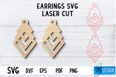 Laser Cut Earrings SVG | Earrings SVG Design | CNC files