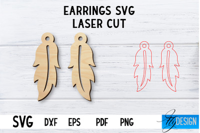 Laser Cut Earrings SVG | Earrings SVG Design | CNC files