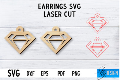 Laser Cut Earrings SVG | Earrings SVG Design | CNC files