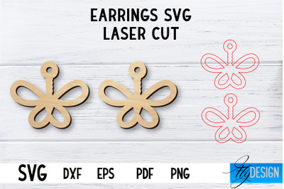 Laser Cut Earrings SVG | Earrings SVG Design | CNC files