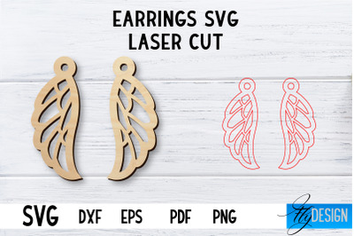 Laser Cut Earrings SVG | Earrings SVG Design | CNC files
