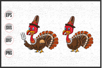 thanksgiving turkey vector art with svg