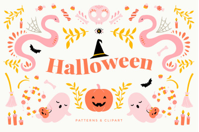 Halloween Patterns &amp; Clipart