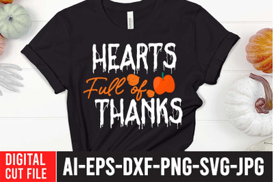 Hearts Full Of Thanks SVG Cut File &2C; Fall SVG Quotes