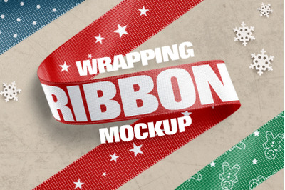 Wrapping Ribbon Mockup