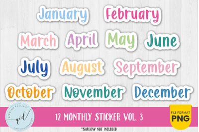 12 Monthly Sticker Vol. 3 | Schedule Stickers