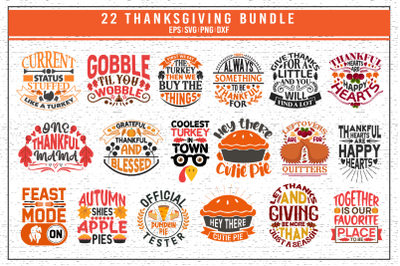 thanksgiving svg bundle