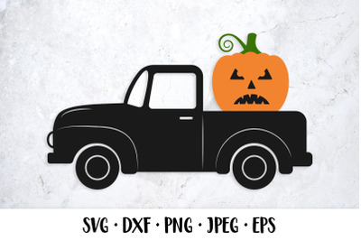 Halloween retro truck SVG. Halloween farmhouse sign.