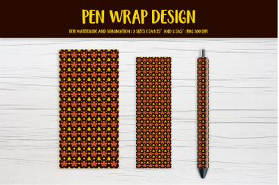 Autumn Leaves Pen Wrap Sublimation Design. Epoxy Pen Wrap