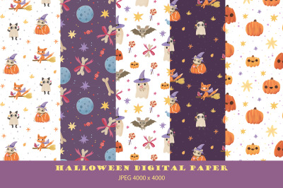 Halloween digital paper