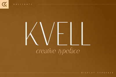 Kvell - elegant display typeface