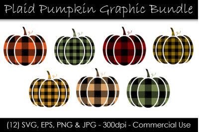 Plaid Pumpkin SVG - Buffalo Plaid Pumpkin Clipart