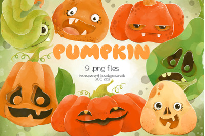 Pumpkin Clipart - PNG Files