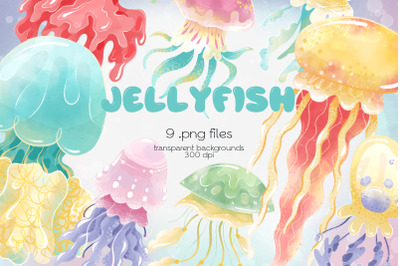 Jellyfish Clipart - PNG Files