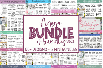 Mega SVG Bundle Vol. 2 | Huge Bundle of Bundles | 160 SVG Designs