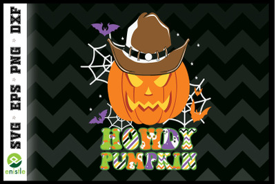 Howdy Pumpkin Vintage Halloween