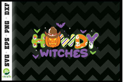 Howdy Witches Vintage Halloween