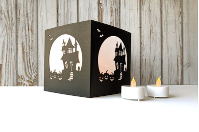 Haunted House Halloween Luminary | SVG | PNG | DXF | EPS