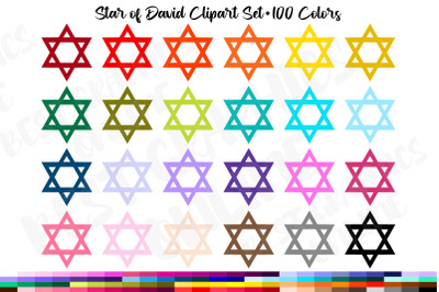 Star of David Clipart Set, Hanukkah Religion Planner Clipart