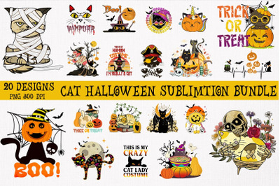 Halloween Cat Bundle-20 Designs-220922