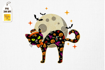 Cat Moon Halloween Vibes