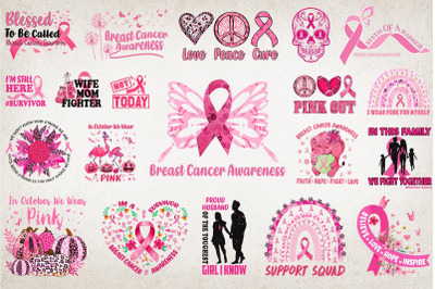 Breast Cancer Awareness Sublimation Bundle-20 Designs-220916