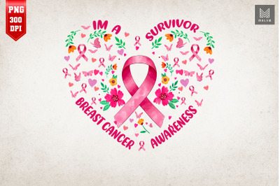 I&#039;m A Survivor Heart Breast Cancer