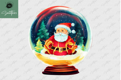 Santa Claus In Snowglobe Christmas