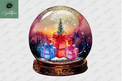 Gift Boxes In Snowglobe Christmas