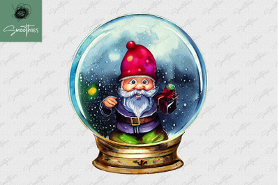 Gnome In Snowglobe Christmas