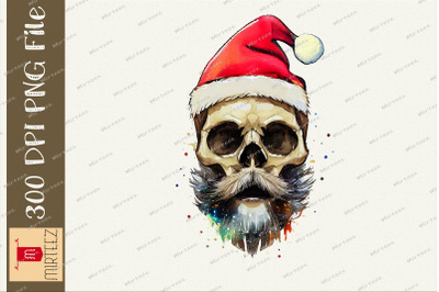 Santa Claus Skull Christmas