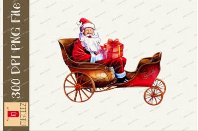 Santa Claus On Sleigh