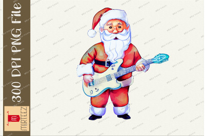 Santa Claus Play Guitar