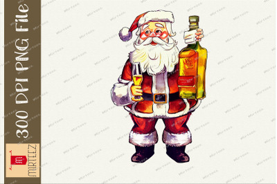 Santa Claus With Wine Christmas