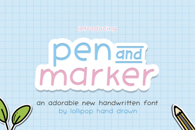 Pen and Marker Font (Handwritten Fonts, Simple Fonts, Neat Fonts)