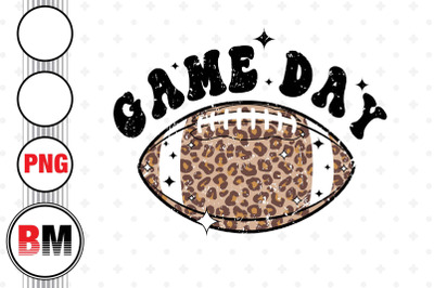 Distressed Game Day Leopard PNG Files