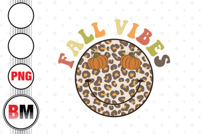 Fall Vibes Smiley Leopard PNG Files