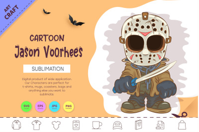 Halloween Mascot Jason Voorhees. T-Shirt.