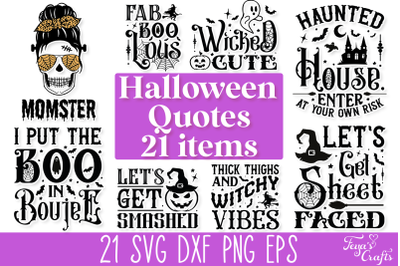 Halloween SVG Quotes Bundle