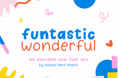 Funtastic Wonderful Font Duo (Font Duo, Canva Fonts, Procreate Fonts)