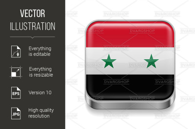 Metal icon of Syria