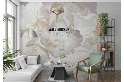 Wall mockup&2C; Wallpaper mockup