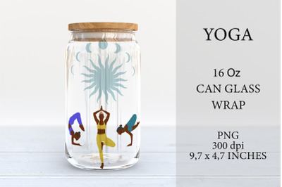 16 Oz Can Glass Wrap Yoga PNG