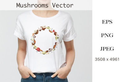 Sublimation Tshirt Designs Mushroom