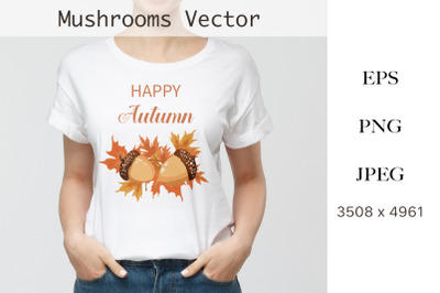 Sublimation T-shirt Designs Acorn