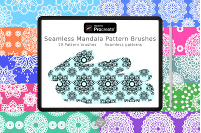 Seamless mandala pattern Procreate brush set1, 10 Procreate Brushes
