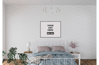 Interior scene artwork background frame mockup