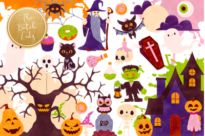 A Kids Halloween Clipart Set
