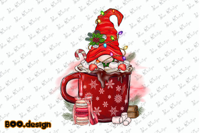 Christmas Gnome Chocolate Coffee Graphics